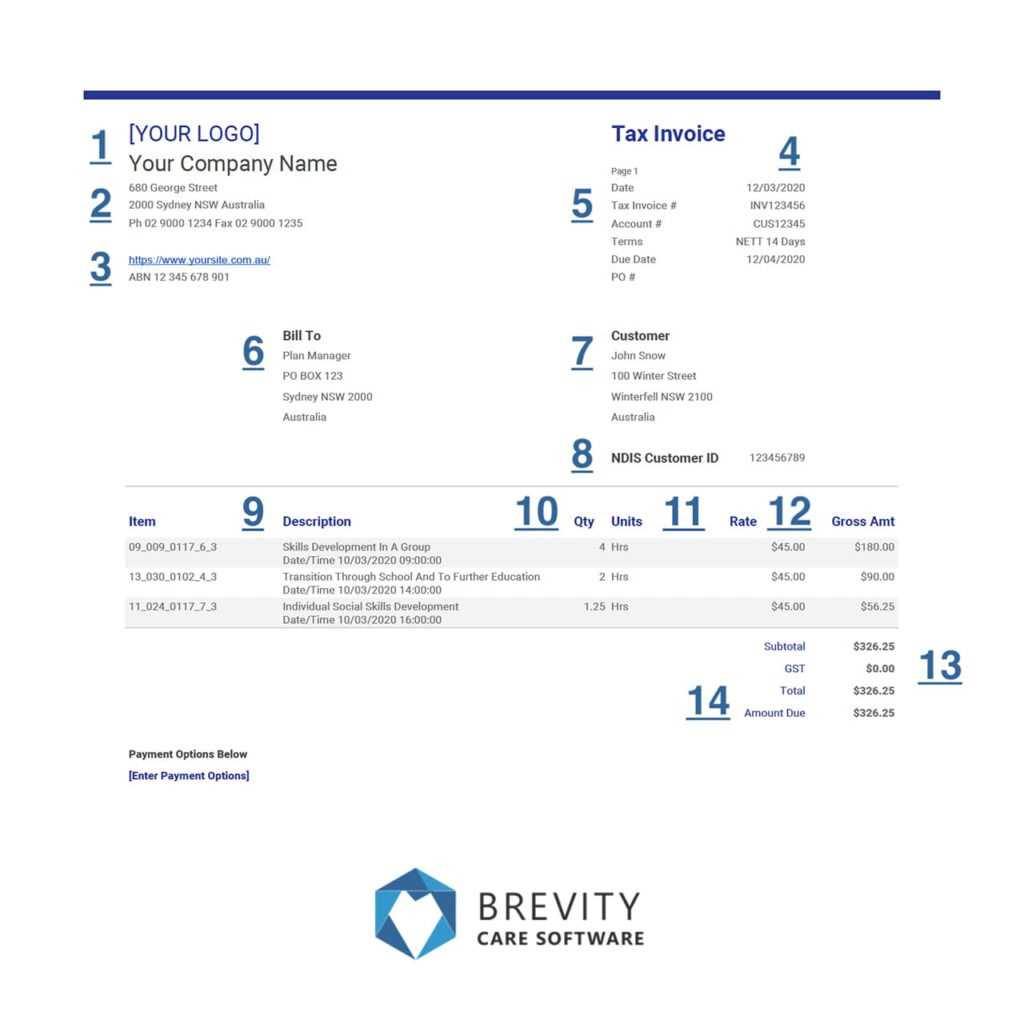 occupational therapy invoice template