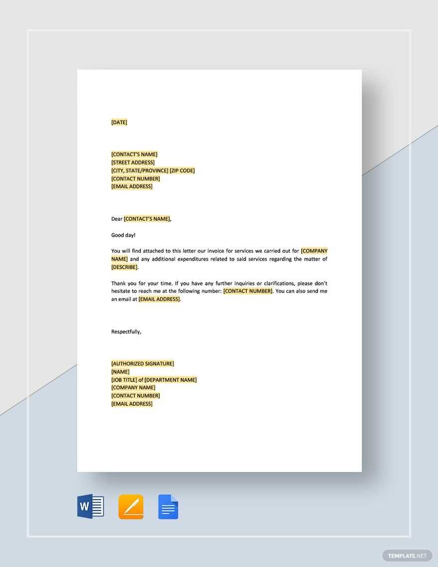 letter invoice template