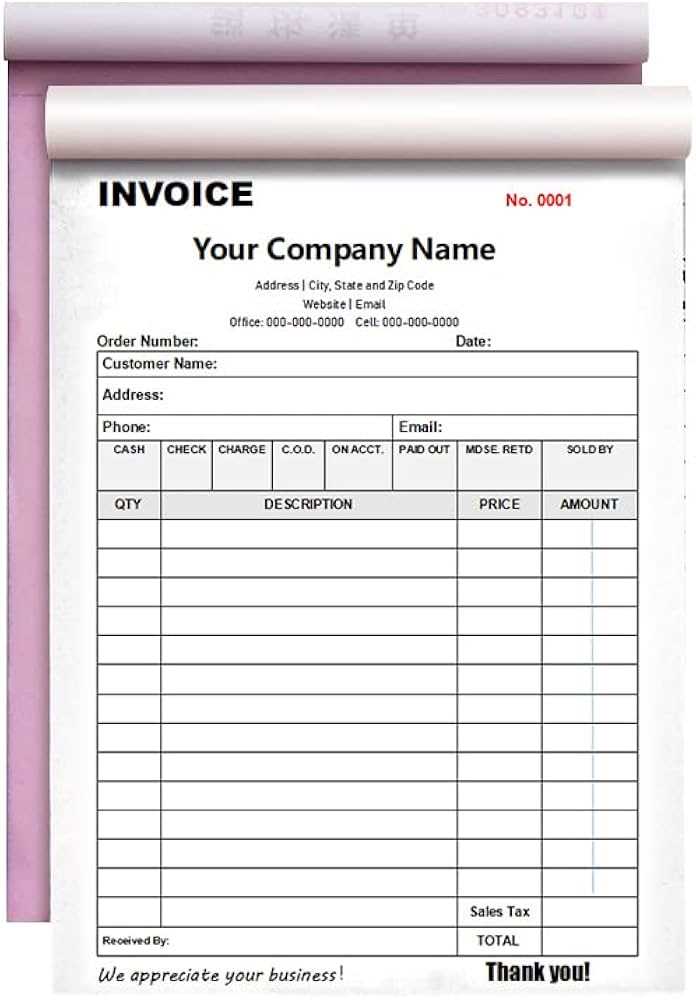 amazon invoice template