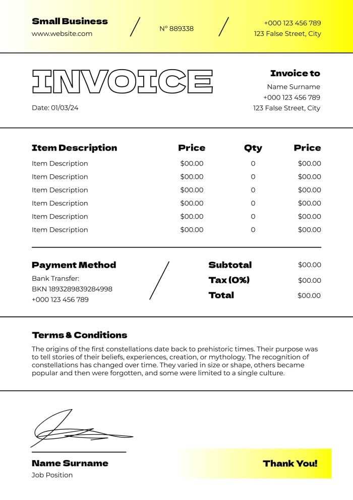 free business invoice template
