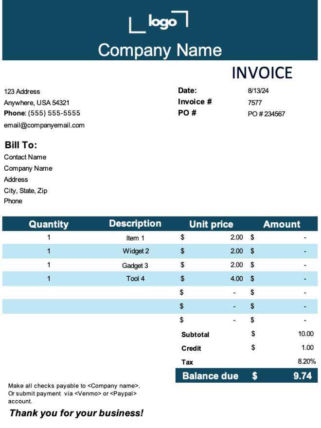 free business invoice templates