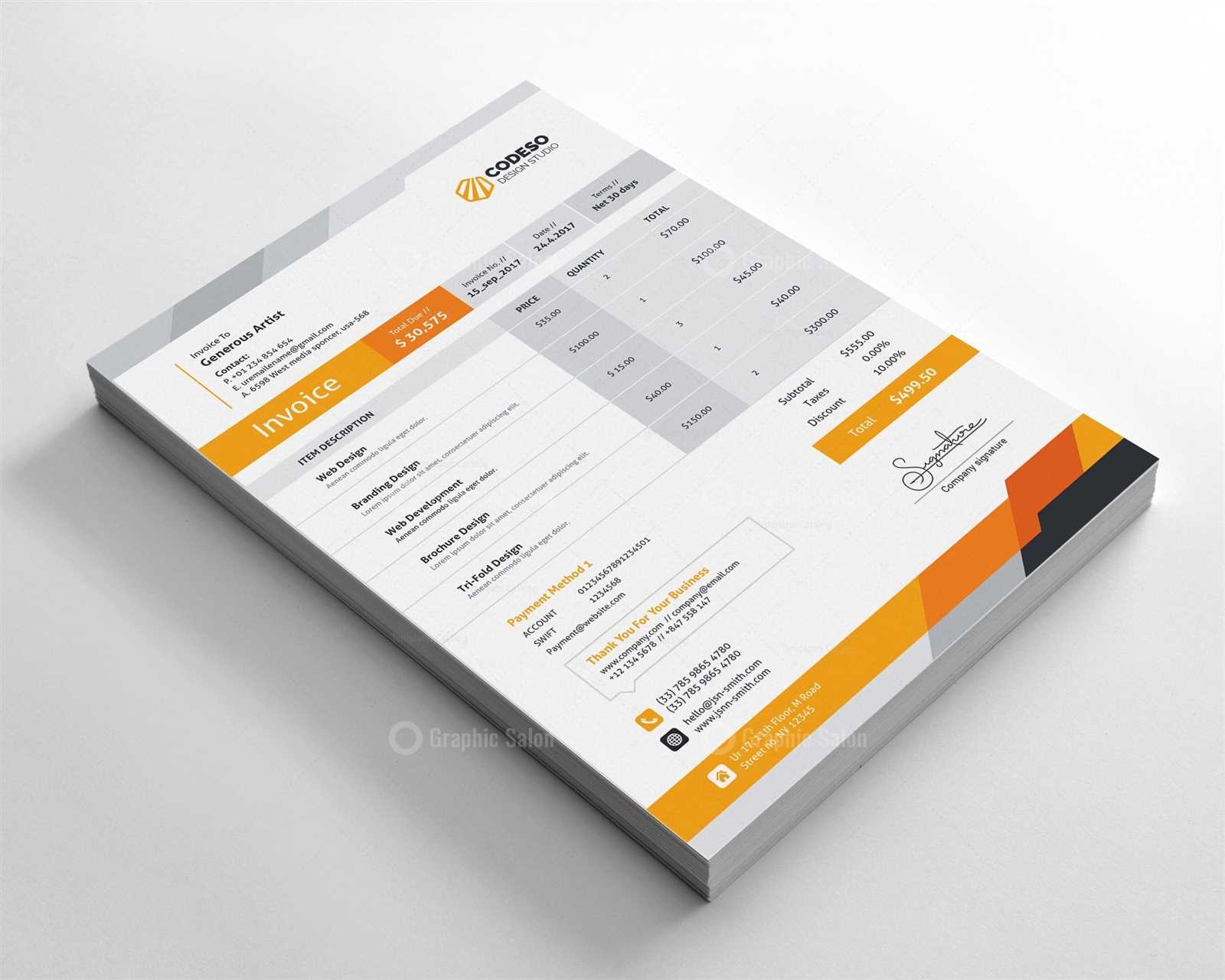 elegant invoice template