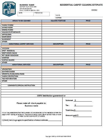 free cleaning service invoice template