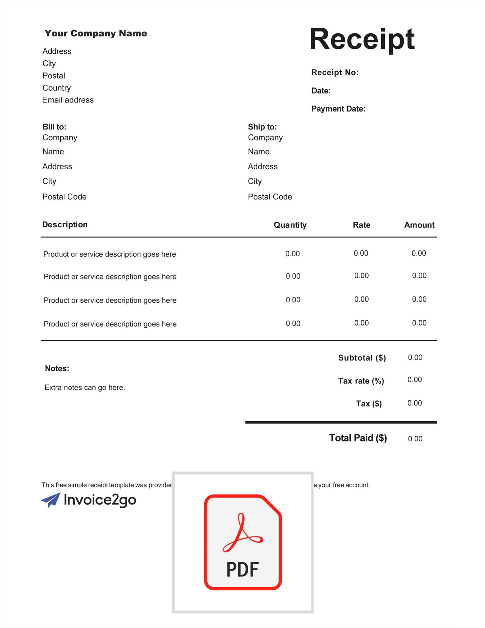 free contractor invoice template word