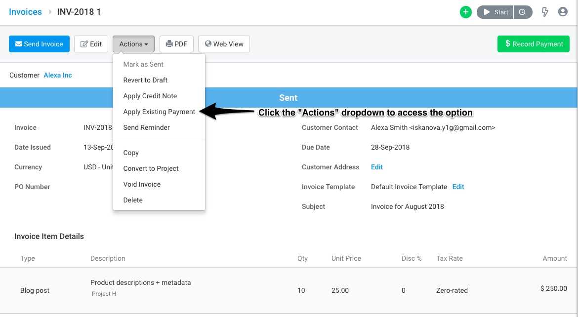 advanced invoice template xero