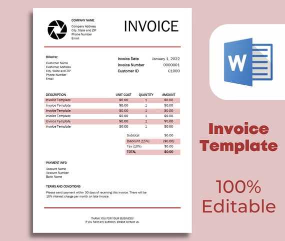 invoicing template word