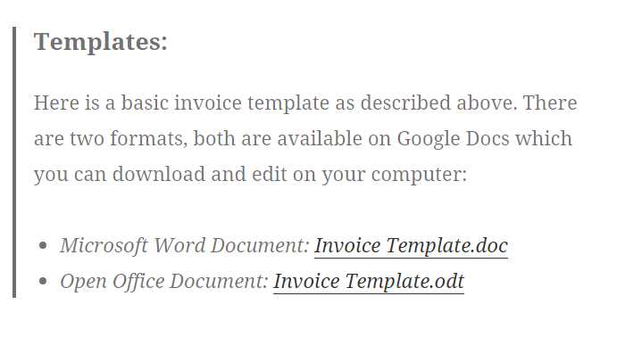 musician invoice template