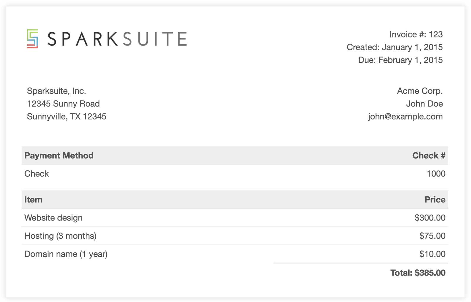 free invoice html template bootstrap