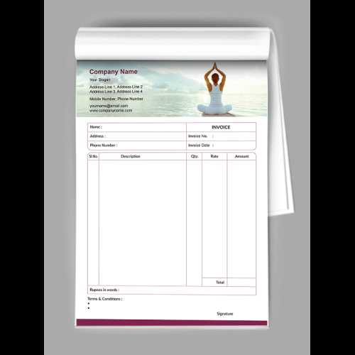 invoice template for yoga teacher