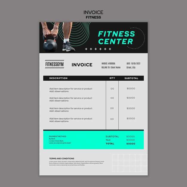 fitness instructor invoice template