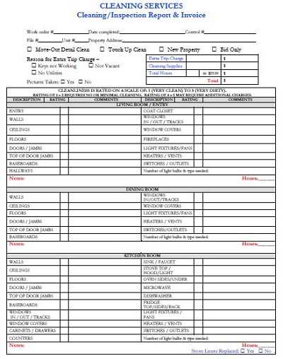 free house cleaning invoice template