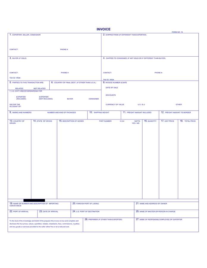 pro forma invoice template uk