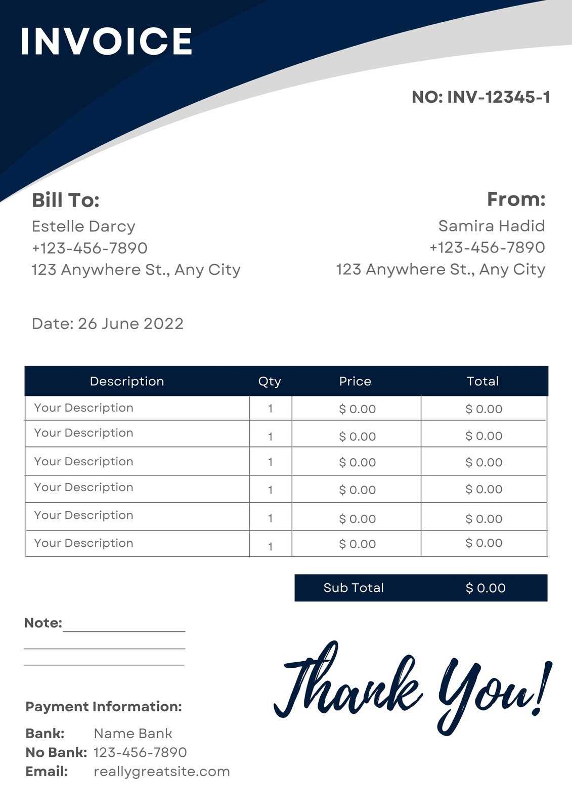 free invoice download template