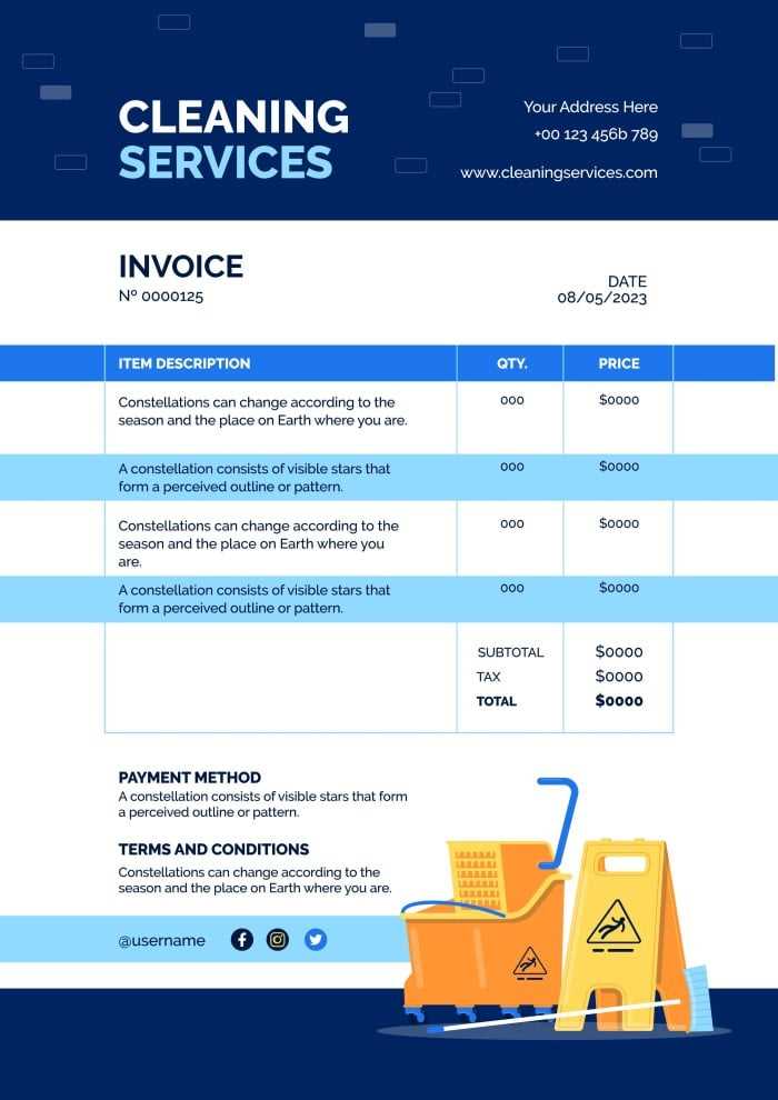 free invoice template for cleaning services