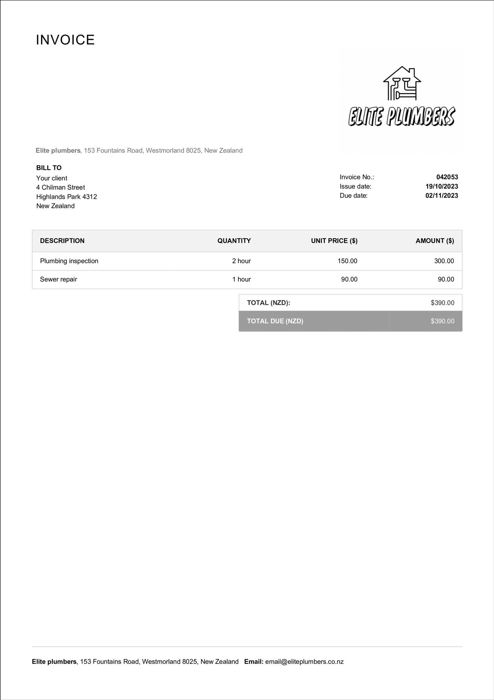 free invoice template nz