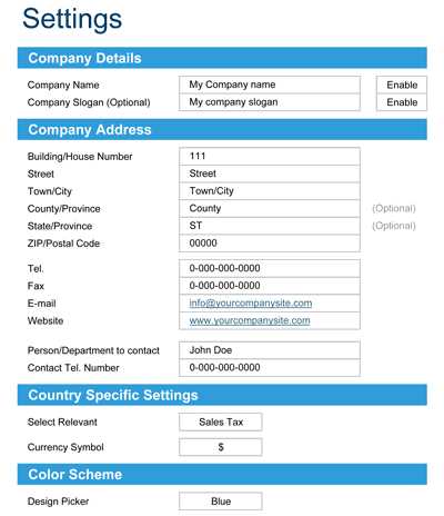 free invoice template open office