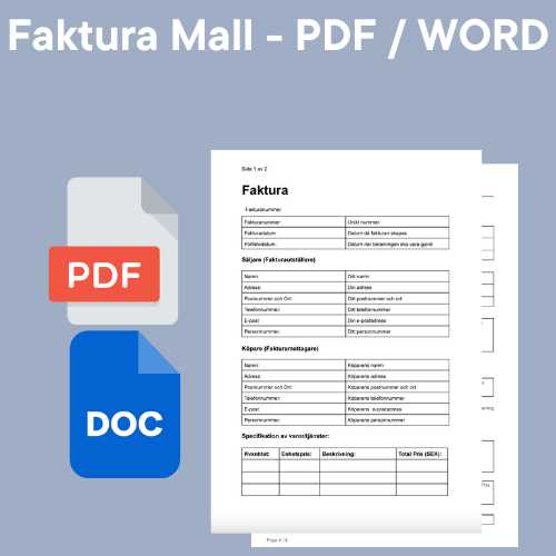 free invoice template pdf word