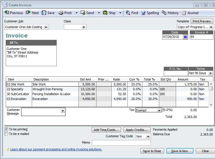 free invoice template quickbooks