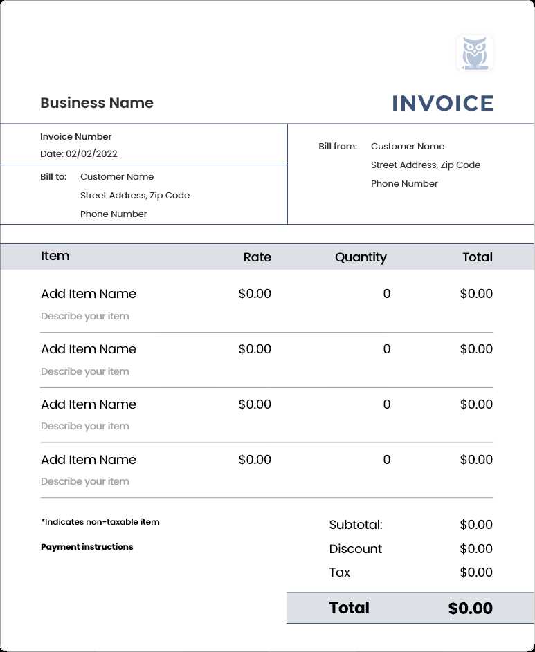 free invoice template quickbooks