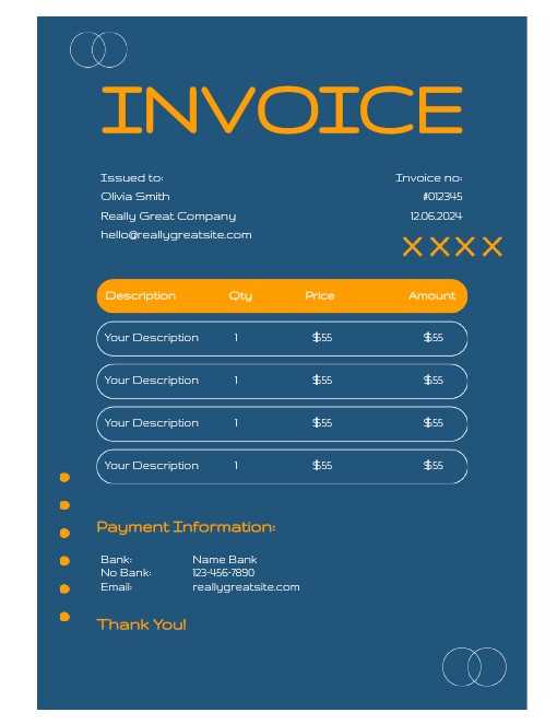 invoice template for consulting