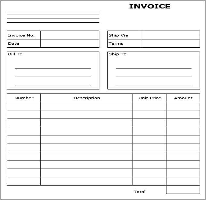 basic invoice template open office