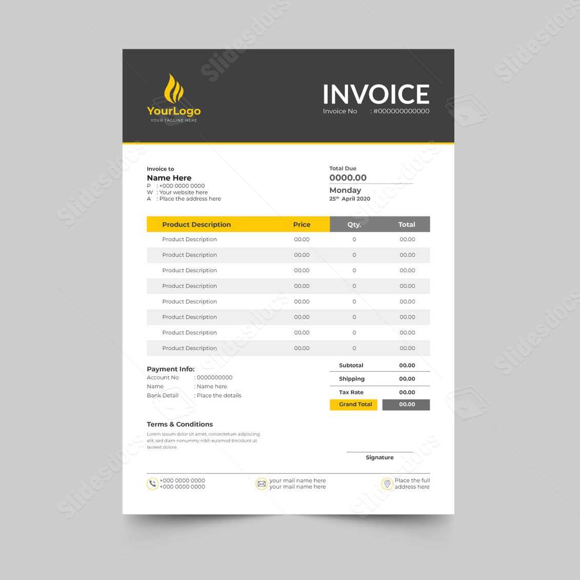 invoice design template free download