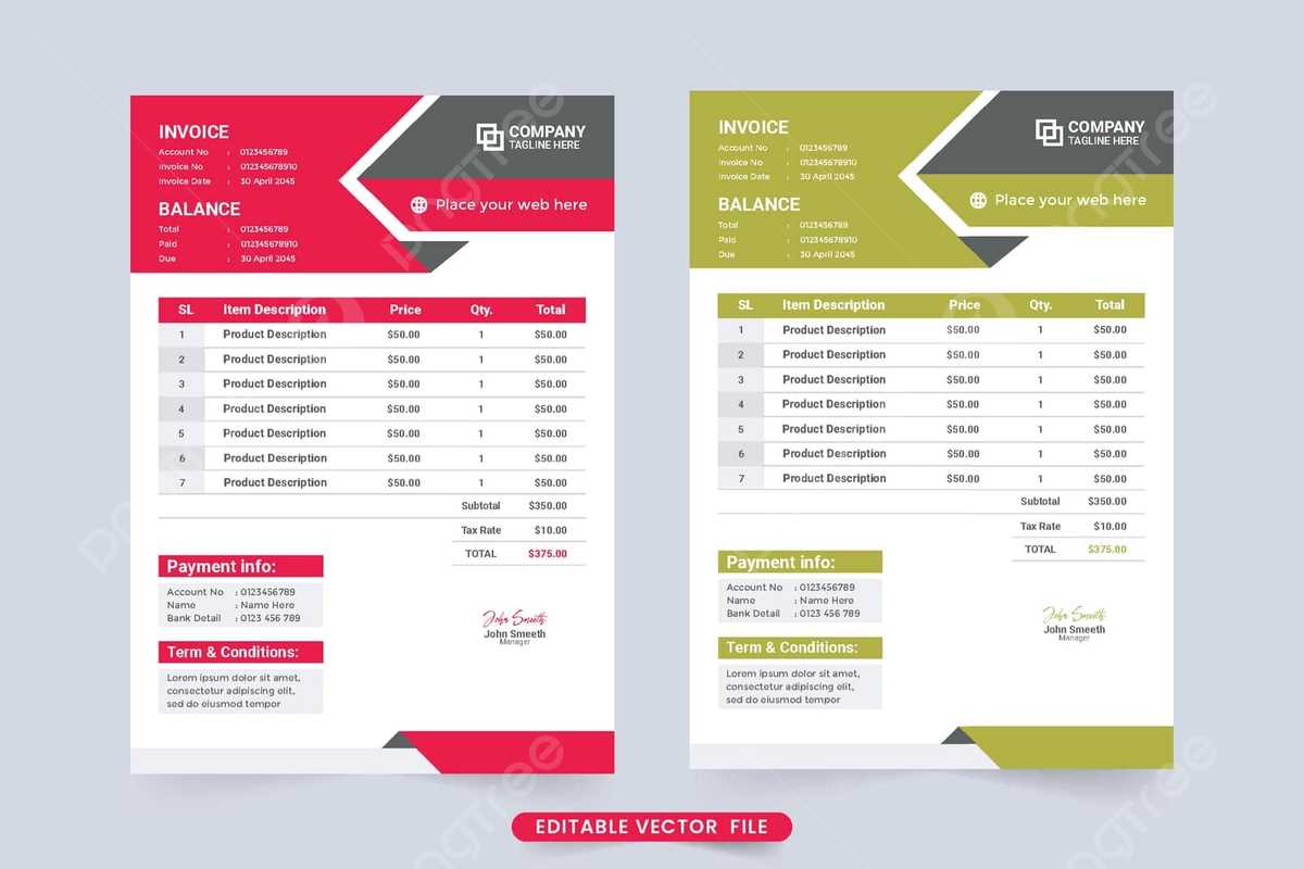 finance invoice template