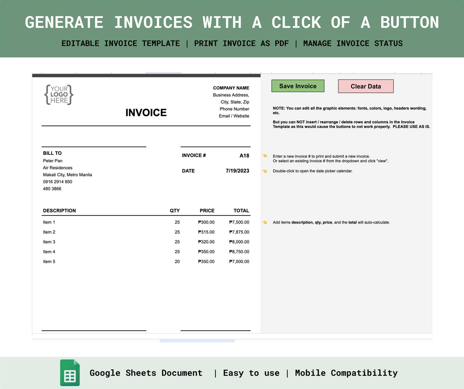 invoice template generator