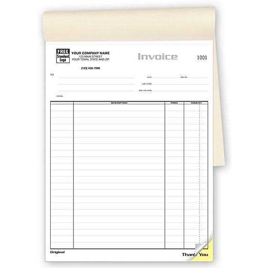 blank construction invoice template