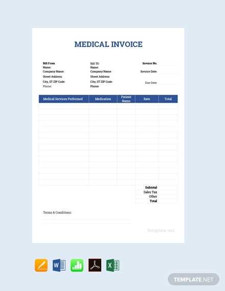 free medical invoice template word