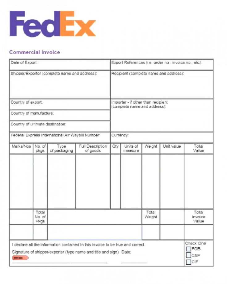 international commercial invoice template word