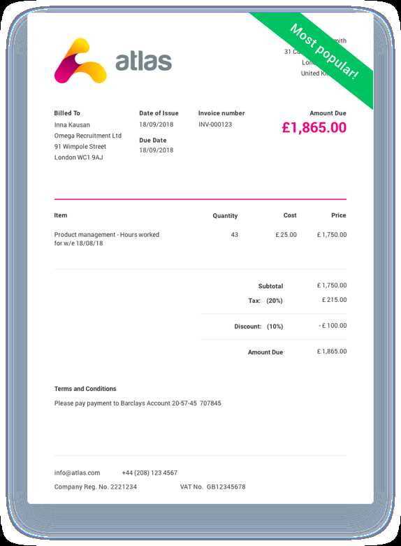 recruitment agency invoice template