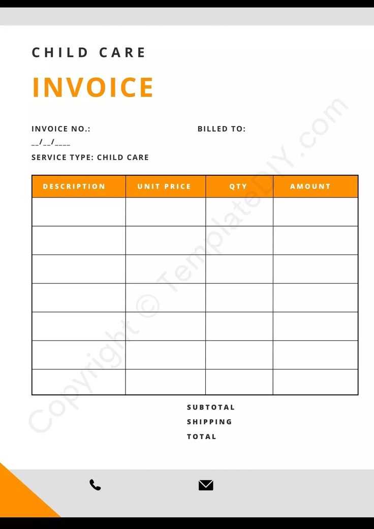 babysitting invoice template