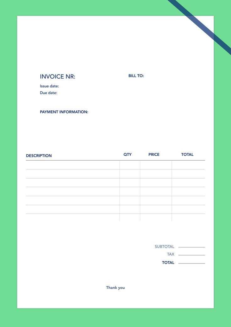 free online billing invoice template