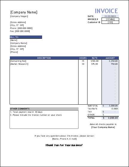 process server invoice template
