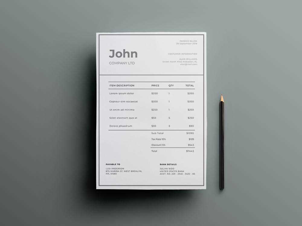 libre office invoice template
