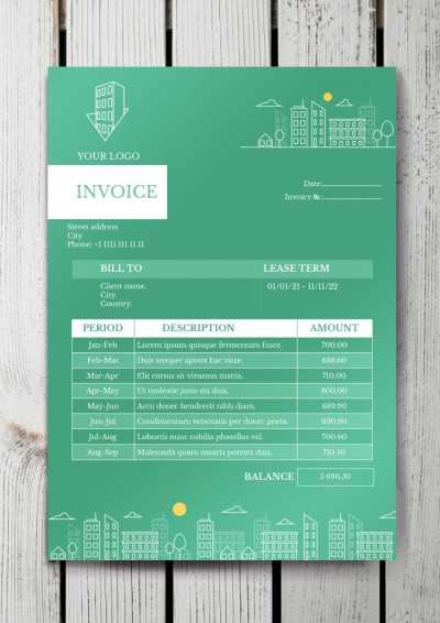 free rental invoice template word