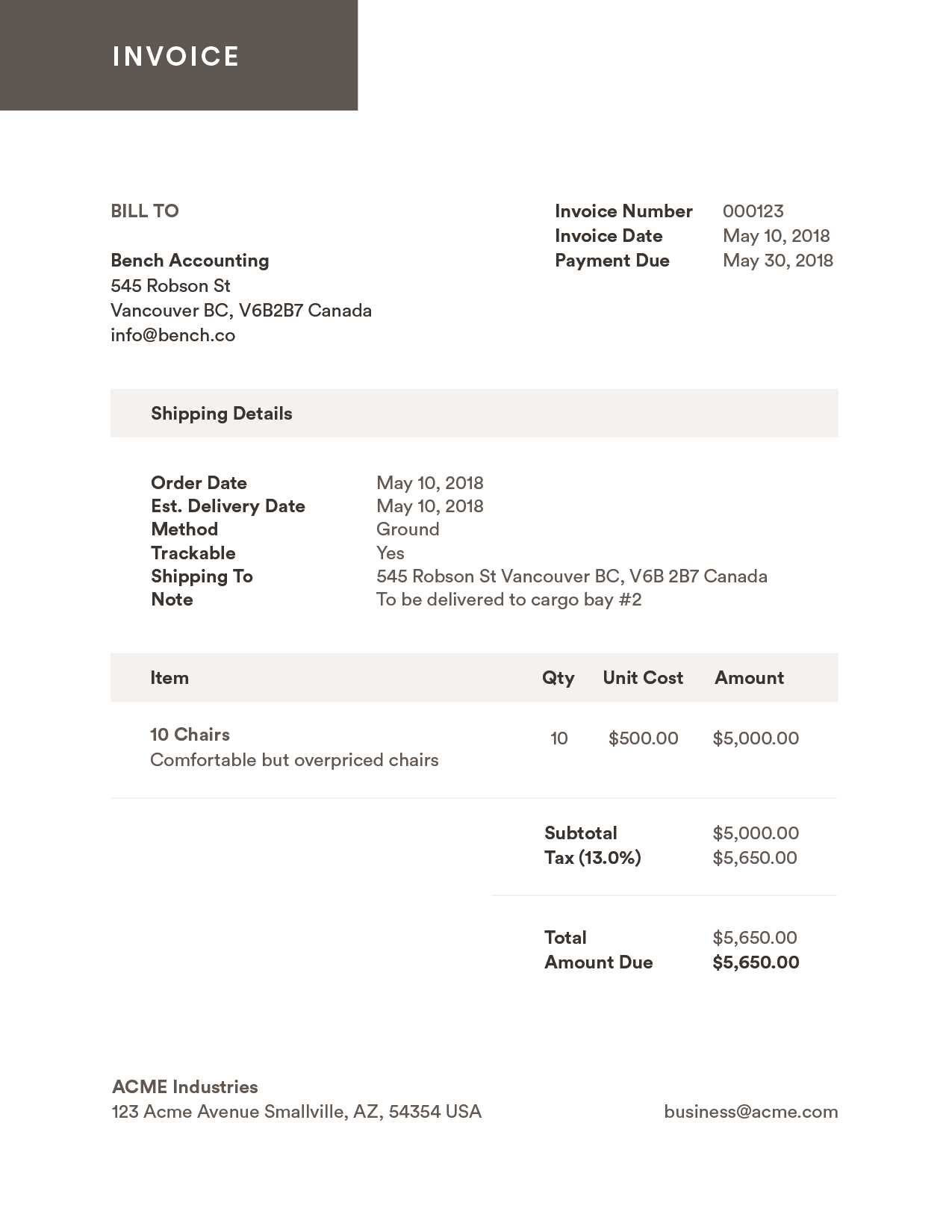 bookkeeping invoice template