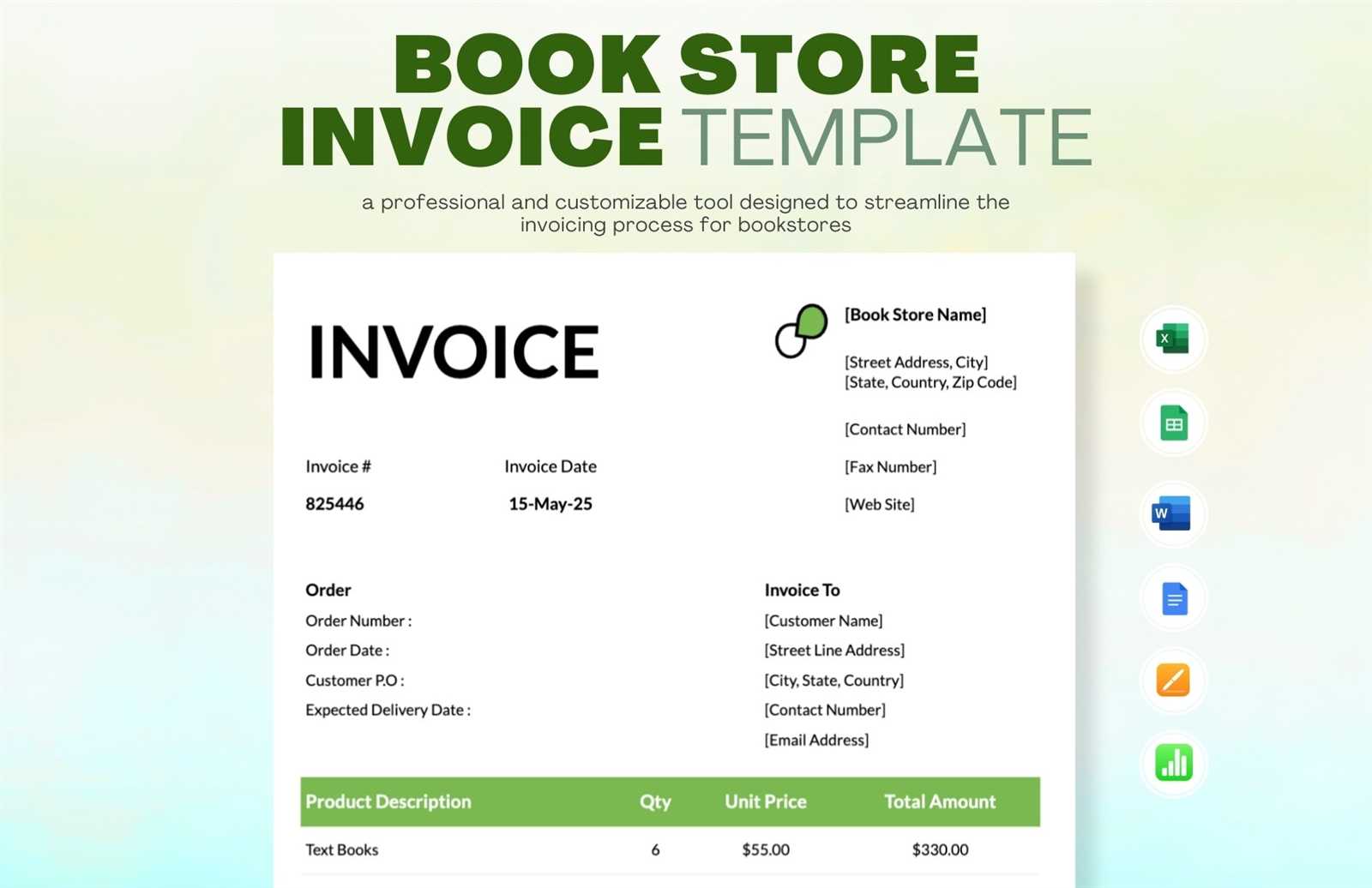 ms excel invoice template free