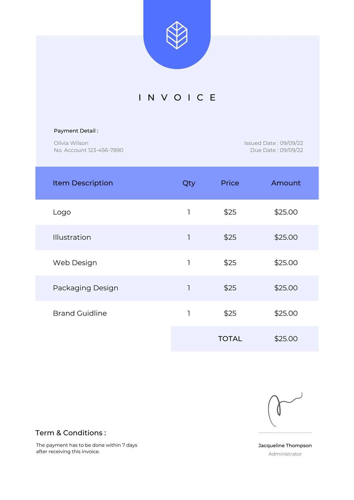 freelance illustrator invoice template