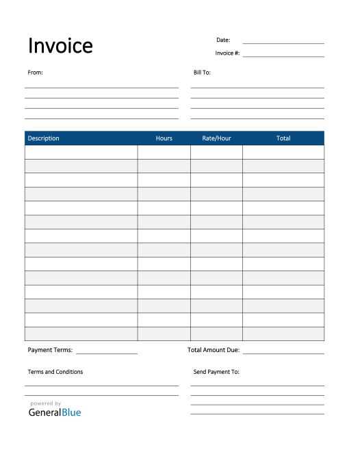 free printable invoice template self employed