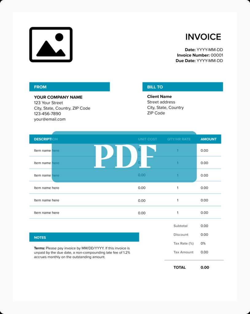 free construction invoice template pdf