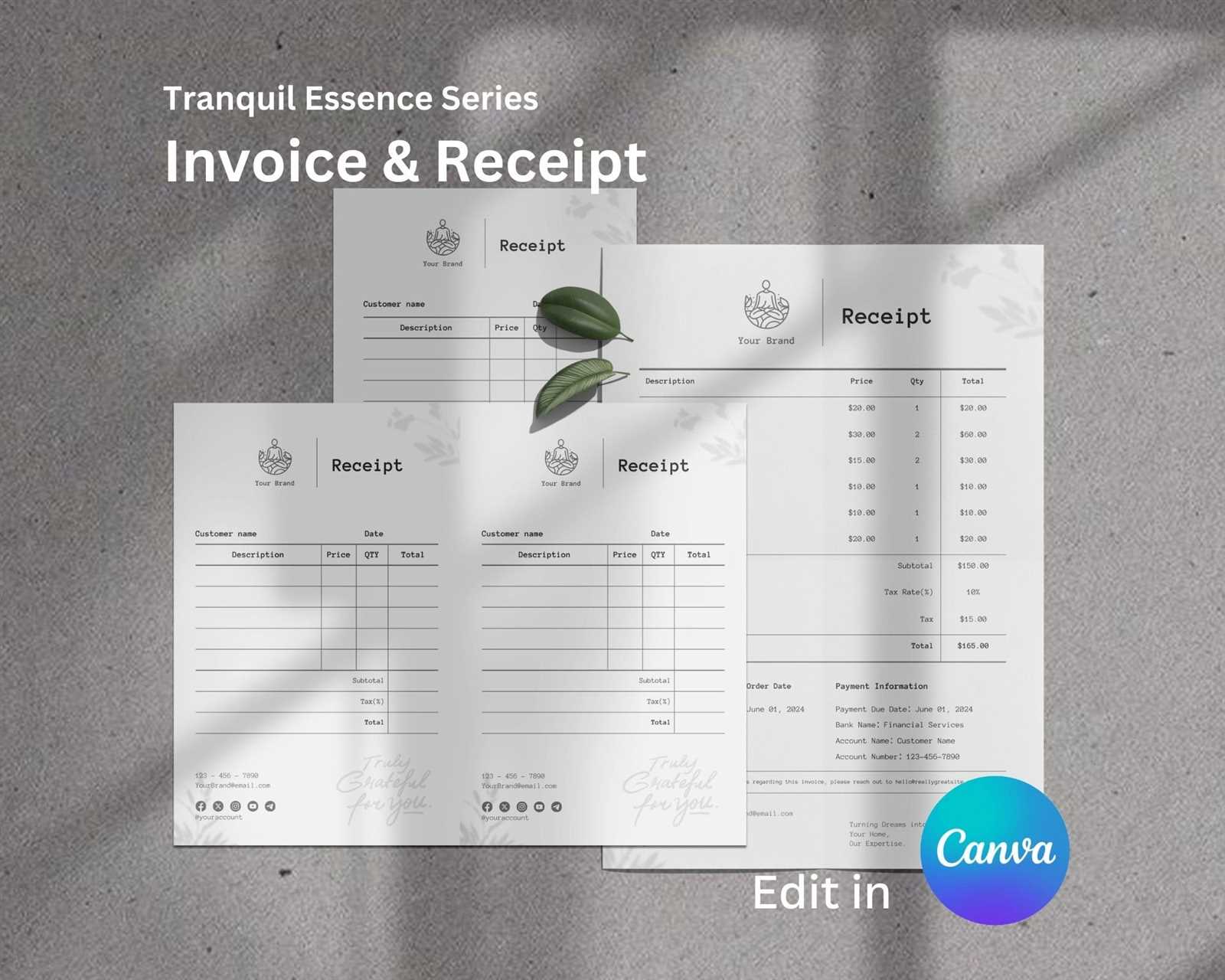 free yoga invoice template