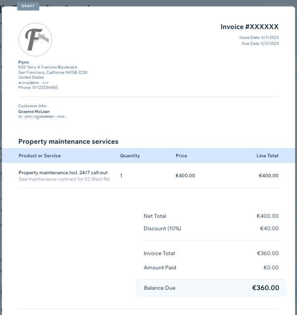 direct deposit invoice template