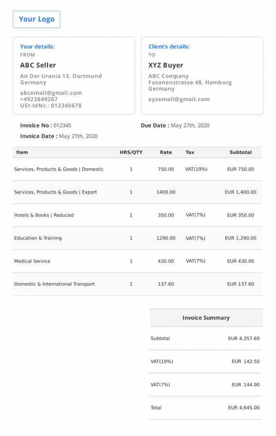 musicians union invoice template