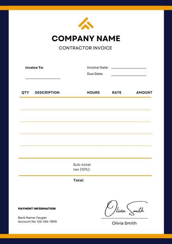 handyman invoice template word