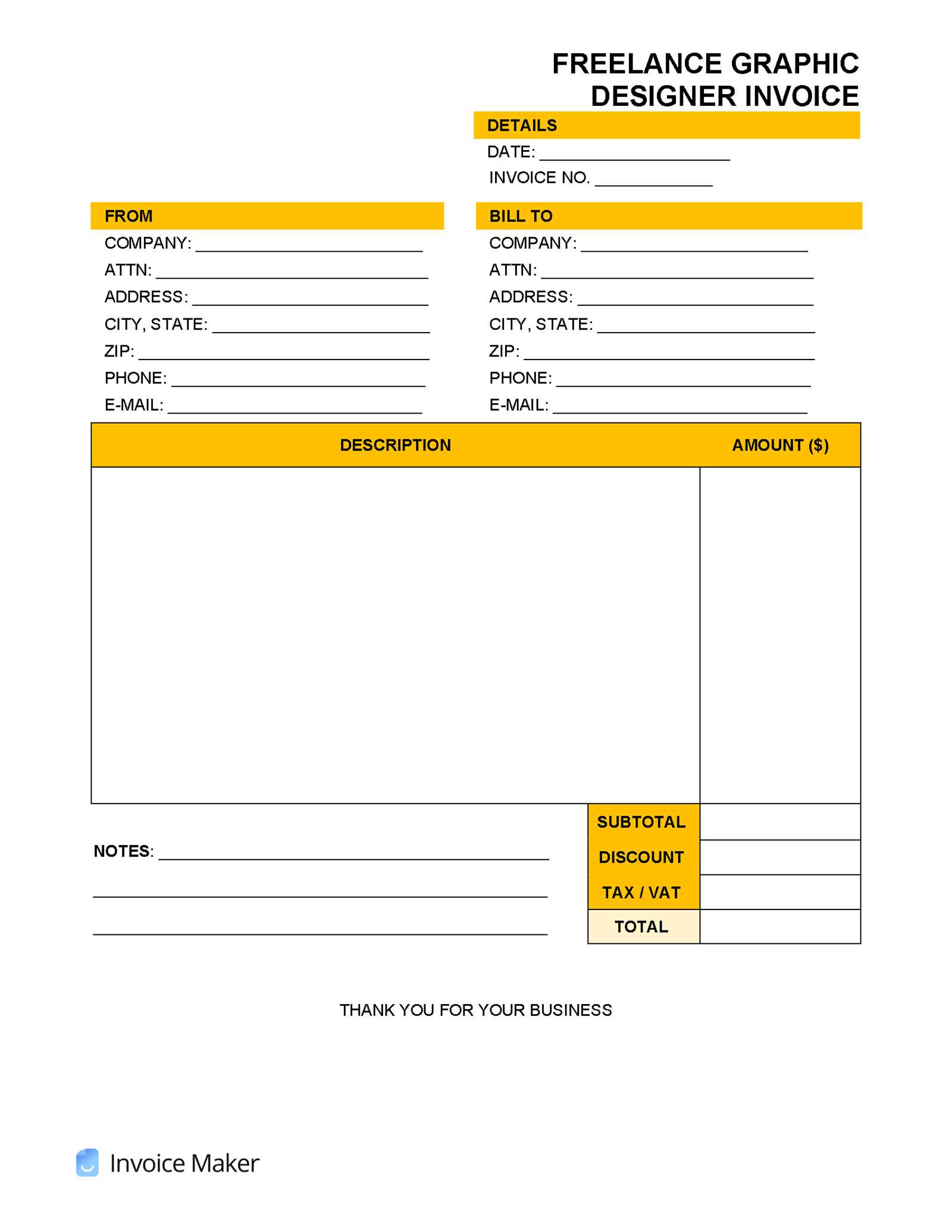 creative invoice template