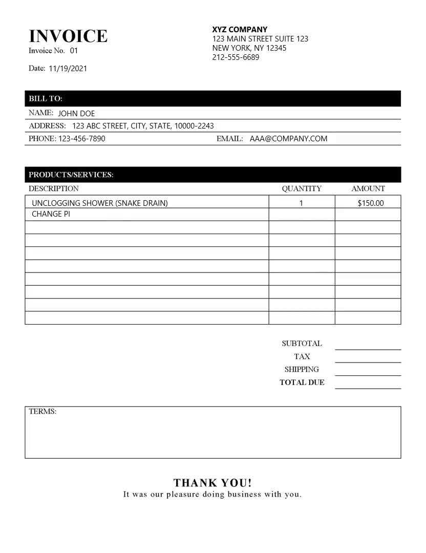 refund invoice template