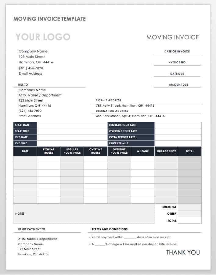 generic invoice template word