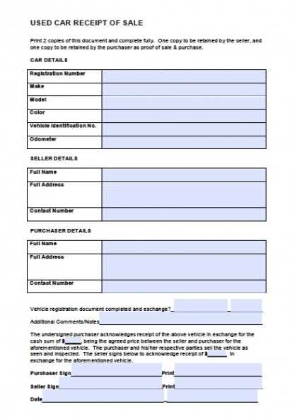 car sale invoice template word